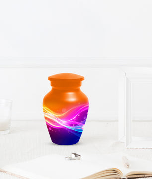 Modern Abstract Cremation Urn for Ashes – Colorful Adult Funeral Urns