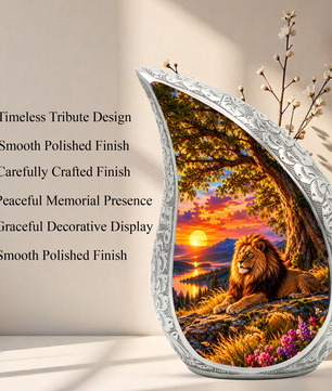 Lion Cremation Urn for Ashes, Lion Memorial Urn, Personalized Adult Cremation Urn