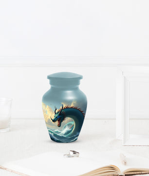 Ocean Dragon Urn for Adult Ashes – Fantasy Sea Dragon Cremation Urn | Memorial Urn