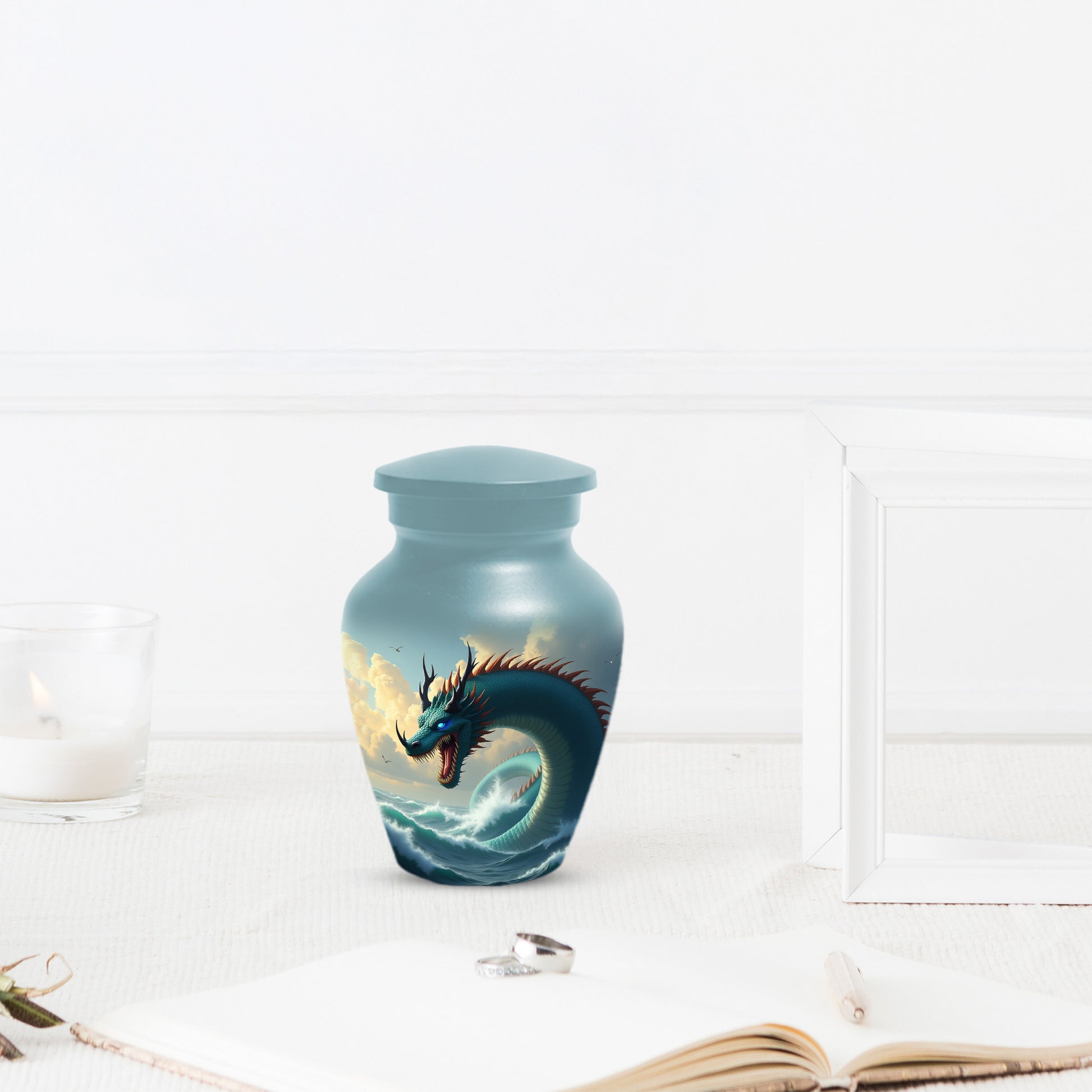 Ocean Dragon Urn for Adult Ashes – Fantasy Sea Dragon Cremation Urn | Memorial Urn
