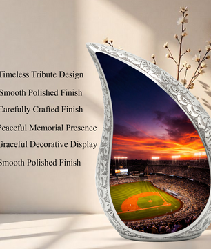 Baseball Stadium Memorial Urn | Personalized Cremation Urn for Dad
