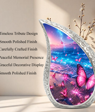 Butterfly Urn for Human Ashes | Adult Cremation Urn with Butterfly Design