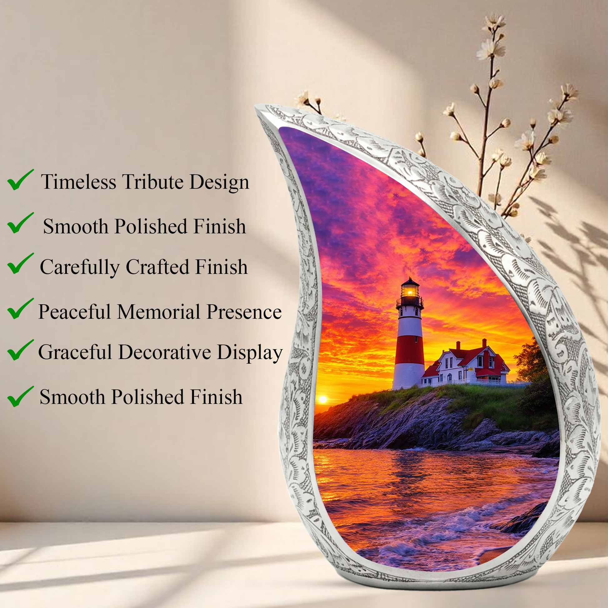 Lighthouse Urn for Mom | Adult Cremation Urn for Men