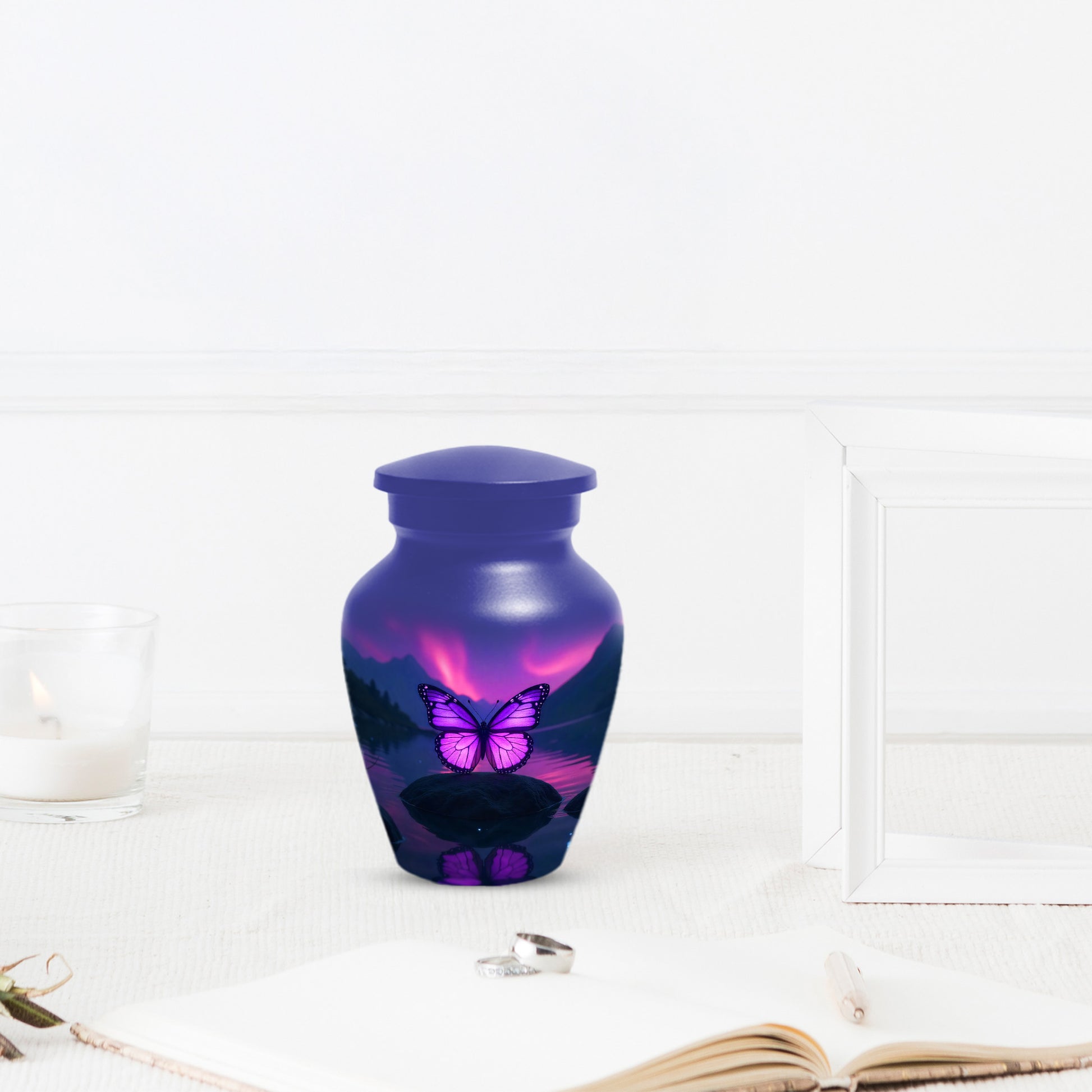 Purple Butterfly Urn for Human Ashes | Purple Butterfly Cremation Urn