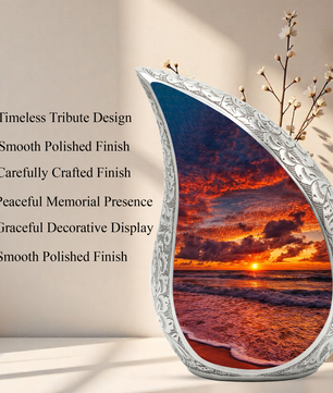 Ocean Sunset Adult Urn for Human Ashes – Premium Ocean Sunset Cremation Urn