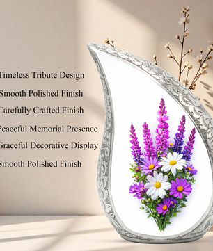 Butterfly Urn for Mom, Floral Heart Cremation Urn for Ashes