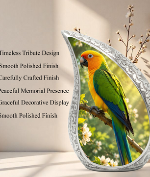 Parrot Urn for Mom – Beautiful Adult Cremation Urn for Mom, Women & Female Ashes