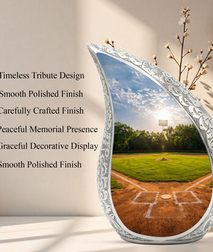 Baseball Field Urn for Dad, Adult Cremation Urn for Human Ashes