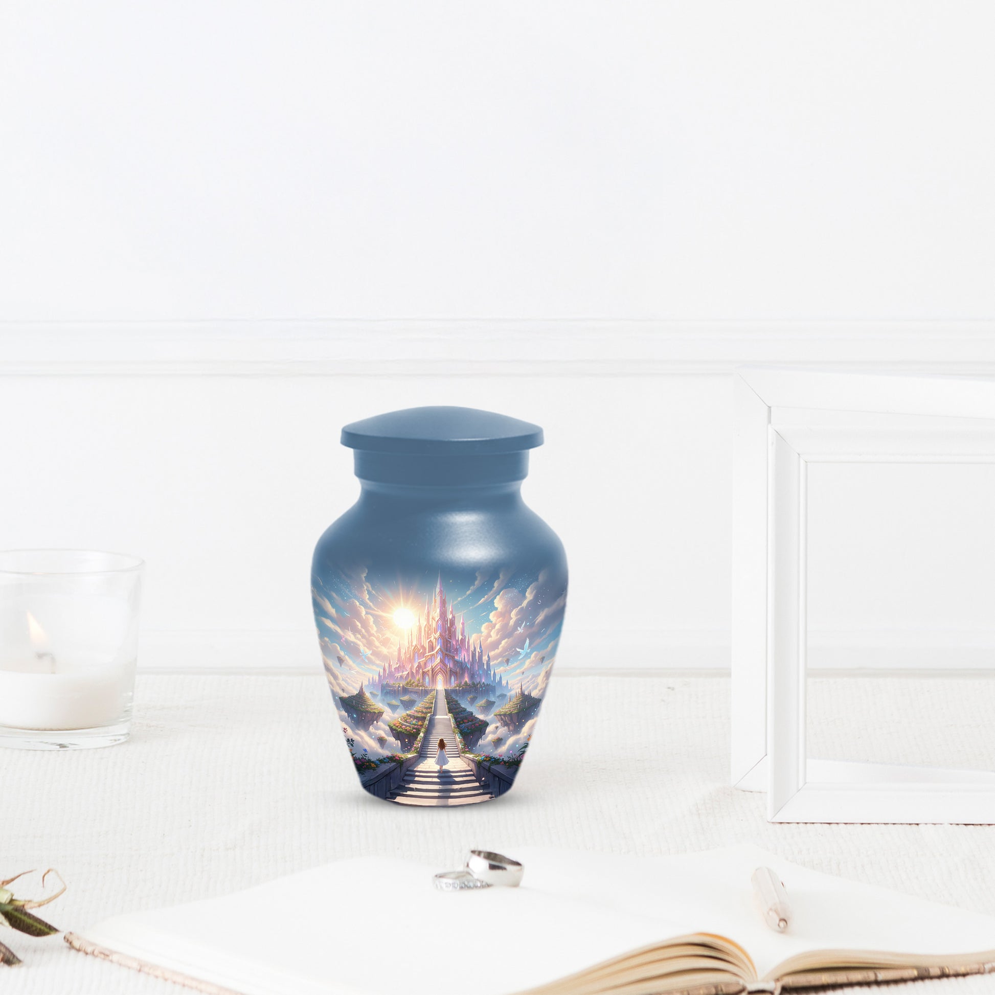 Heaven Stairway Urn for Mom – Custom Angel Memorial Cremation Urn for Ashes
