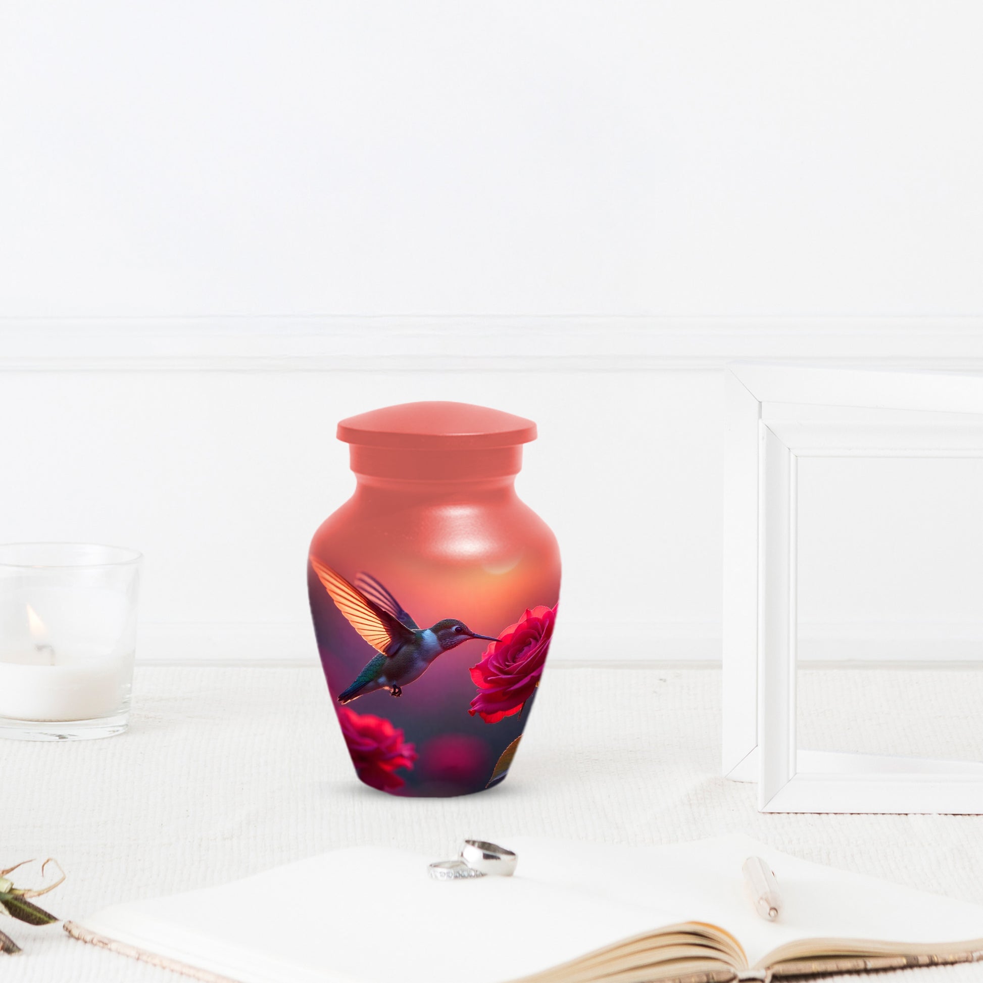 Hummingbird Sunset Adult Urn for Human Ashes | Elegant Adult Cremation Urn for Ashes