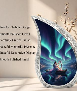 Northern Lights Urn for Mom | Beautiful Memorial Urn for Women
