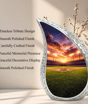 Baseball Stadium Adult Urn for Human Ashes – Premium Baseball Ground Cremation Urn