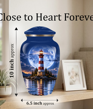 Lighthouse Adult Cremation Urn for Ashes | Ocean Memorial Urn | Personalized Adult Urn for Human Ashes