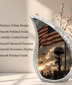 Military Urn for Human Ashes | Adult Military Cremation Urn & Patriotic Memorial Urn