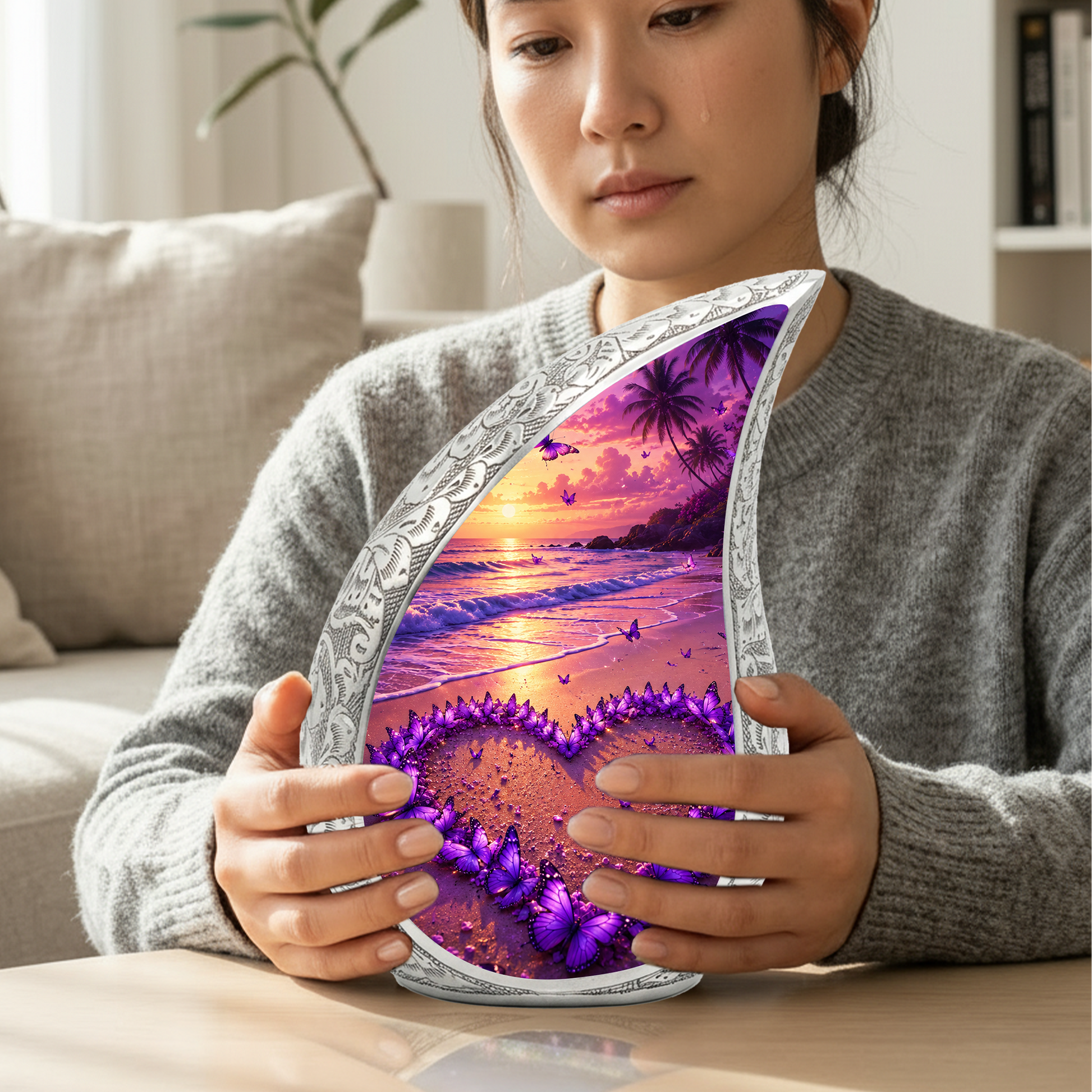 Beach Butterfly Urn for Human Ashes | Beach Urns, Ocean Wave Cremation Urn