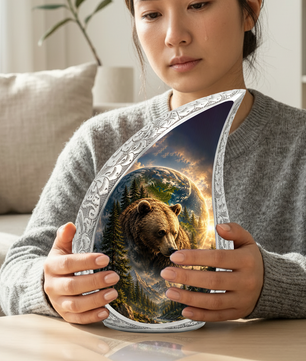 Bear Adult Urn for Ashes | Forest Wildlife Adult Cremation Urn for Human Ashes