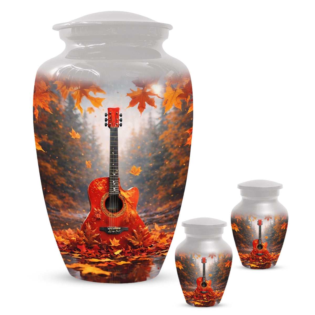 Guitar Memorial Urn for Mom - Music Keepsake Cremation Urns for Ashes