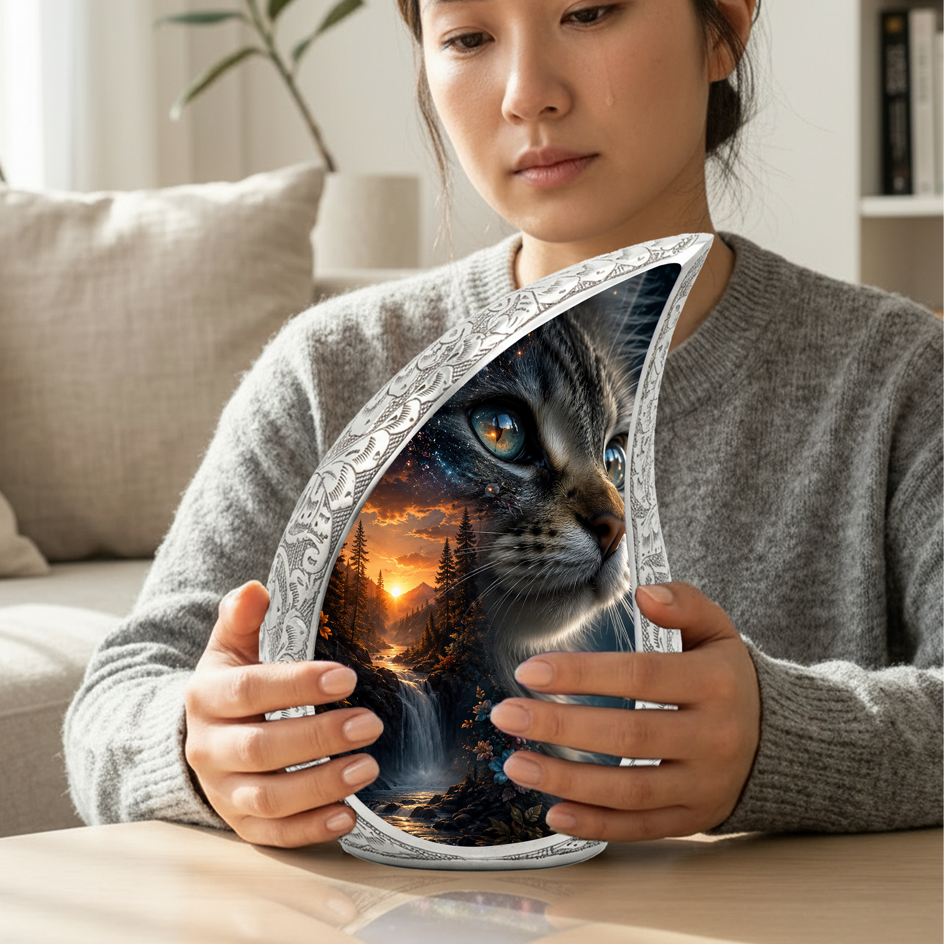 Cat Urn for Ashes | Personalized Cat Cremation Urn for Beloved Pet Memorial