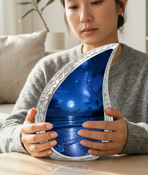 Ocean Beach Urn for Human Ashes | Beach Urns, Ocean Wave Cremation Urn
