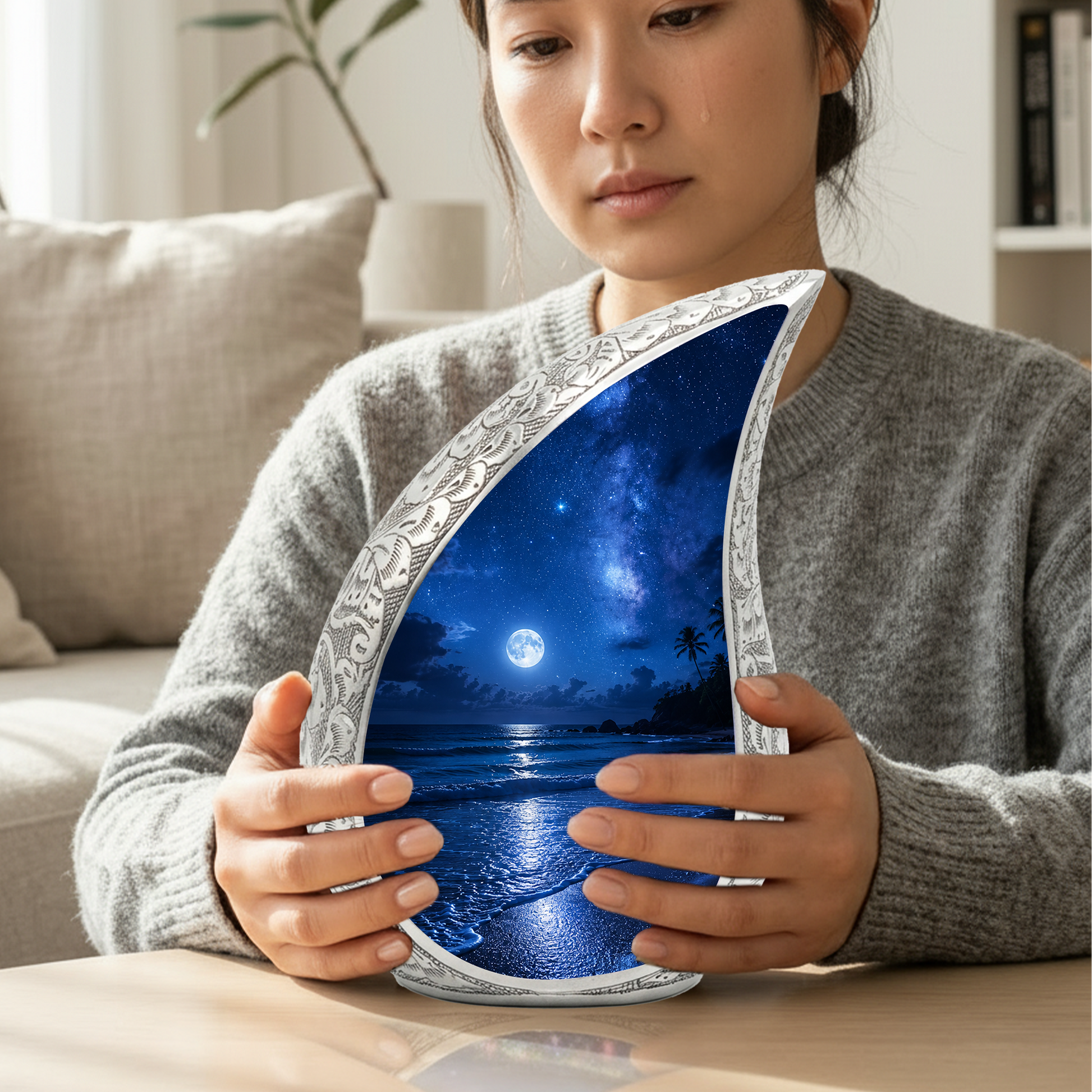 Ocean Beach Urn for Human Ashes | Beach Urns, Ocean Wave Cremation Urn