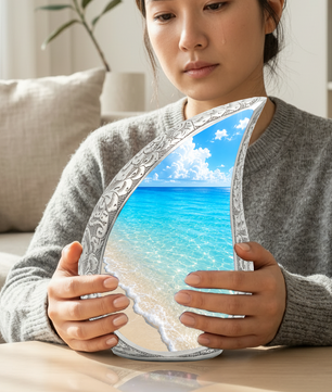 Ocean Beach Cremation Urn – Elegant Memorial Urn for Mom, Dad, Women & Men