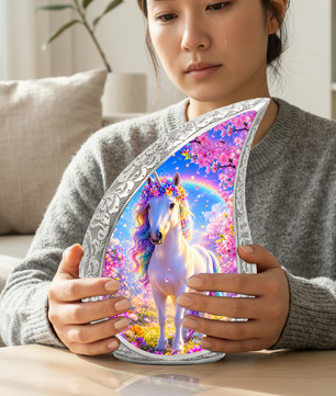 Ocean Unicorn Urn for Mom, Fantasy Cremation Keepsake Urn for Women