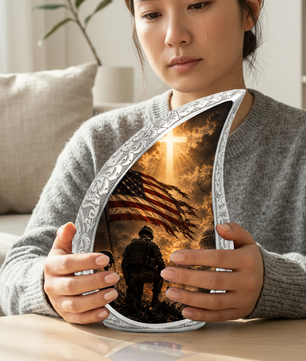 Soldier Urn for Human Ashes | Military Adult Cremation Urn Memorial