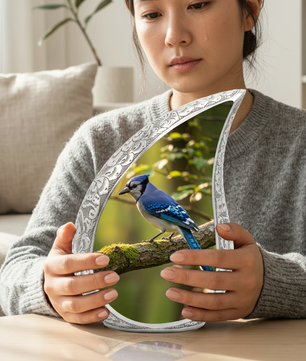 Blue Jay Memorial Urn for Mom | Personalized Funeral Urn
