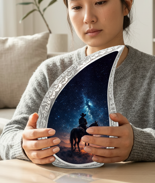 Cowboy with Stars Night Sky Cremation Urn for Adult Ashes