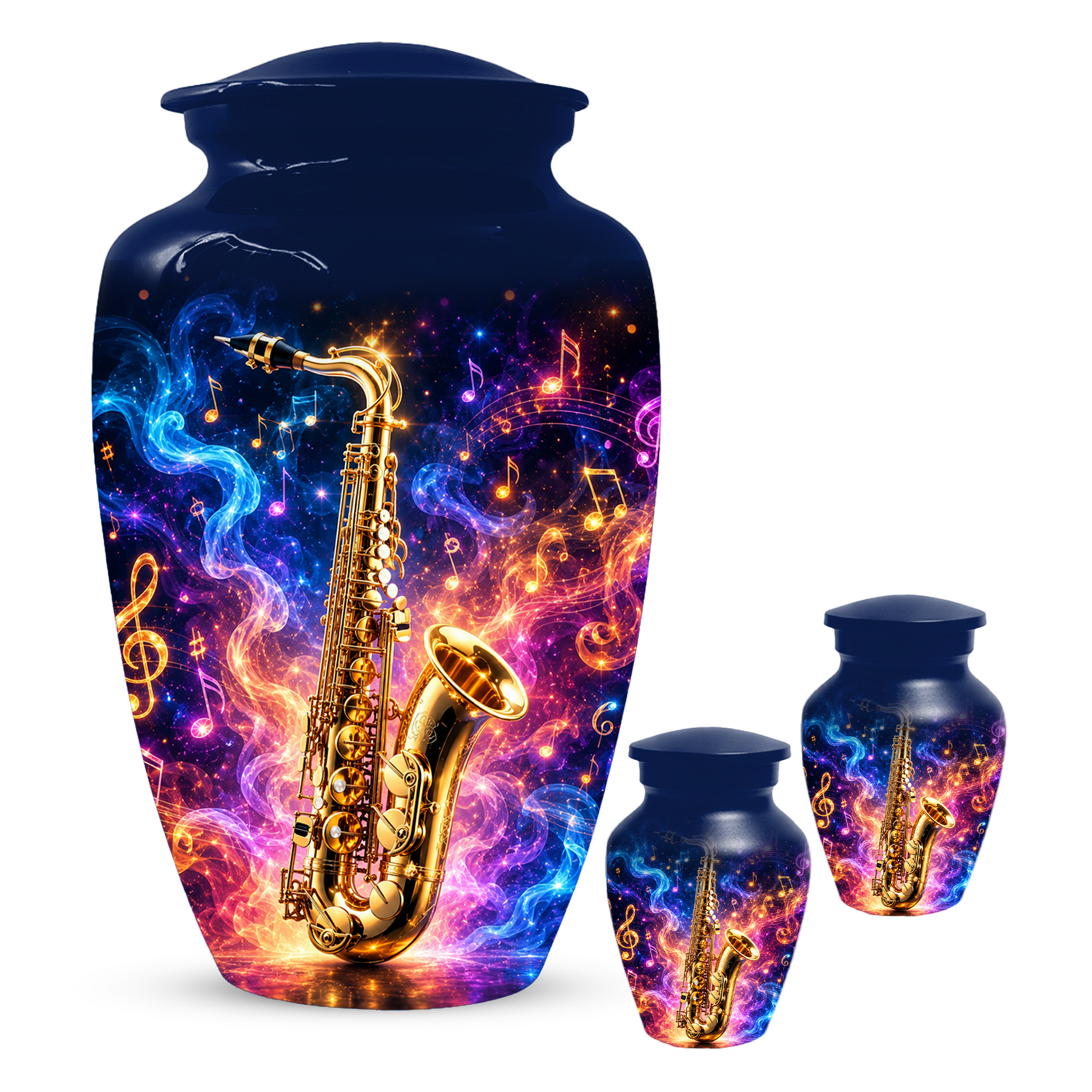 Saxophone Cremation Urn for Dad & Mom, Personalized Music Memorial Urn for Human Ashes