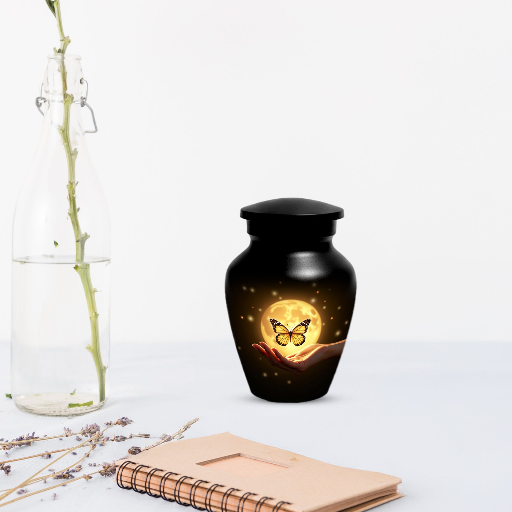 Beautiful Moon Butterfly Urn for Human Ashes | Moonlight Butterfly Cremation Urn