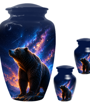 Bear Cremation Urn for Dad Ashes - Wildlife Memorial Extra Large Keepsake Urns