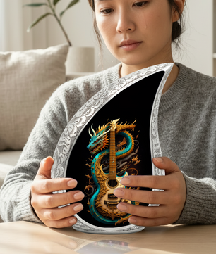 Dragon Guitar Adult Cremation Urn – Personalized Adult Urn for Ashes| Premium Cremation Urn for Human Ashes