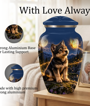 Personalized Dog Cremation Urn for Ashes – Custom Pet Memorial Urn for Dogs