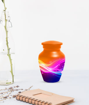 Modern Abstract Cremation Urn for Ashes – Colorful Adult Funeral Urns