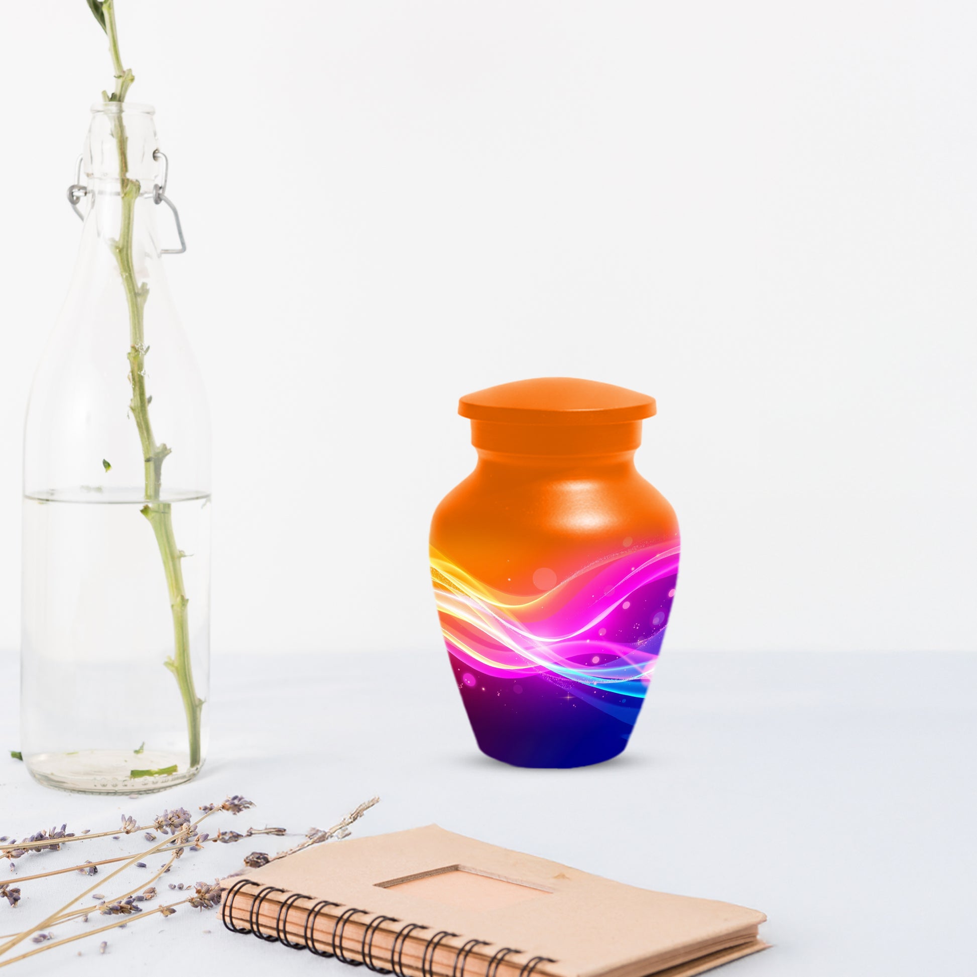 Modern Abstract Cremation Urn for Ashes – Colorful Adult Funeral Urns