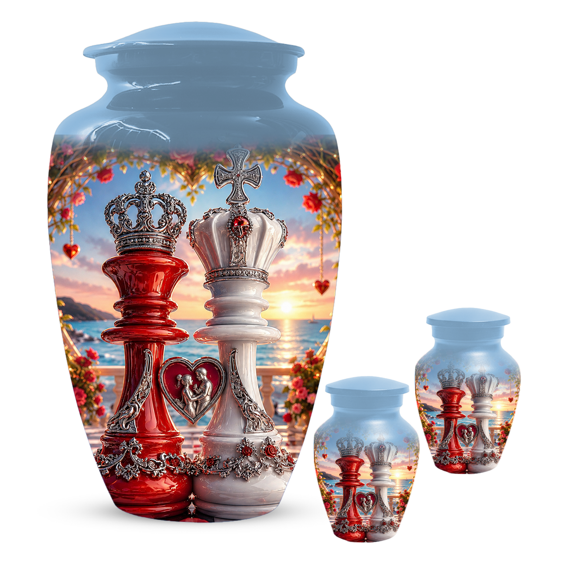 Extra Large Companion Urn for Two Adults - Personalized Couple Memorial for Mom & Dad