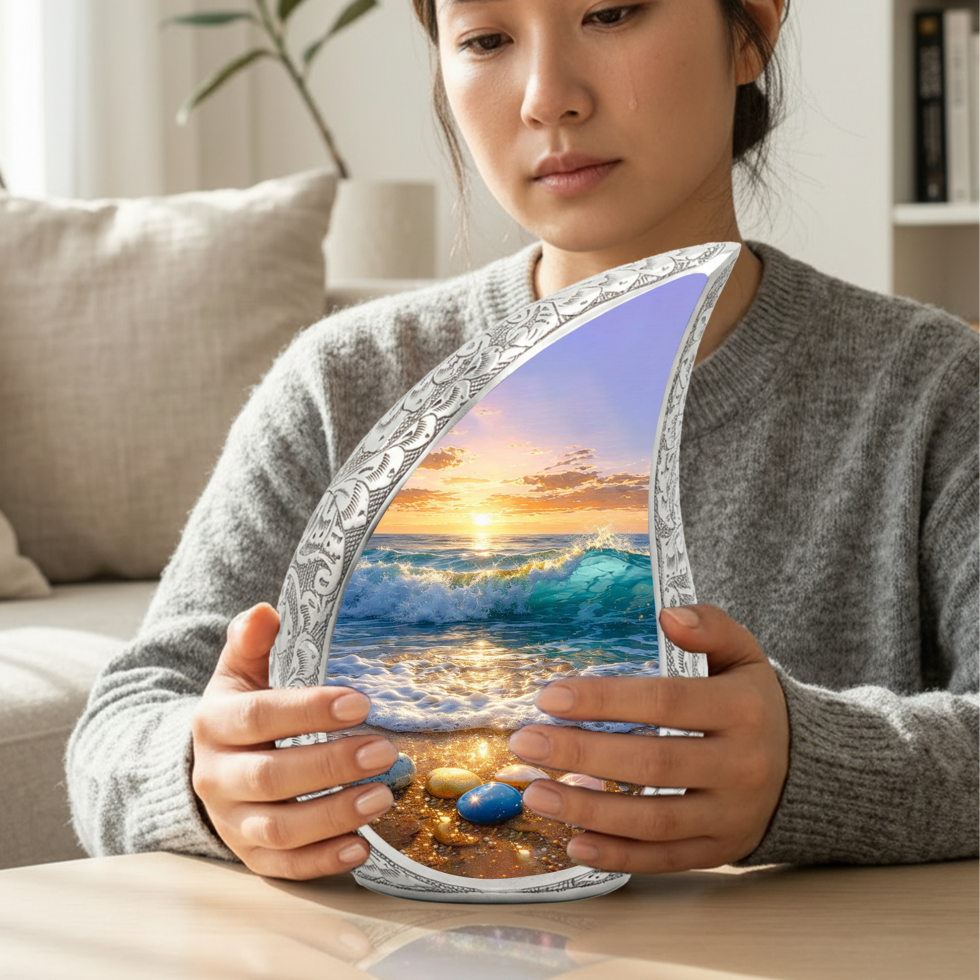 Ocean Adult Urn for Human Ashes – Premium Ocean Cremation Urn