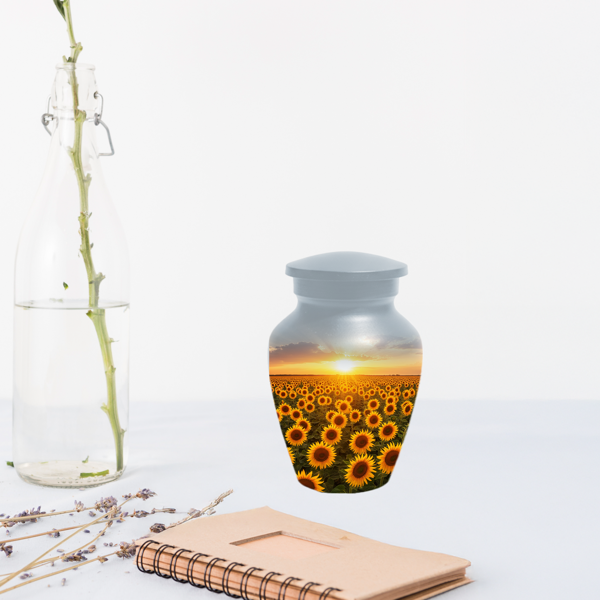 Sunflower Urn for Ashes, Custom Cremation Urn, Memorial Urn for Mom