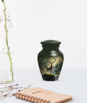Majestic Deer Cremation Urn for Ashes – Forest Wildlife Adult Funeral Urns