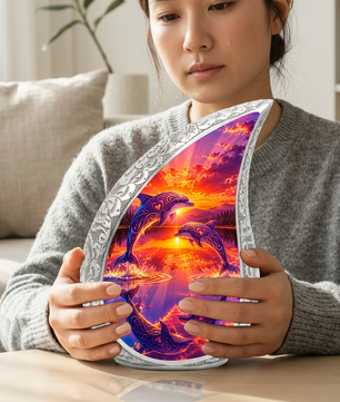 Dolphin Memorial Urn for Mom – Personalized Funeral Urn for Human Ashes | Beautiful Cremation Urns for Women