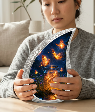Butterfly Urn for Human Ashes |  Orange Butterfly Cremation Urn