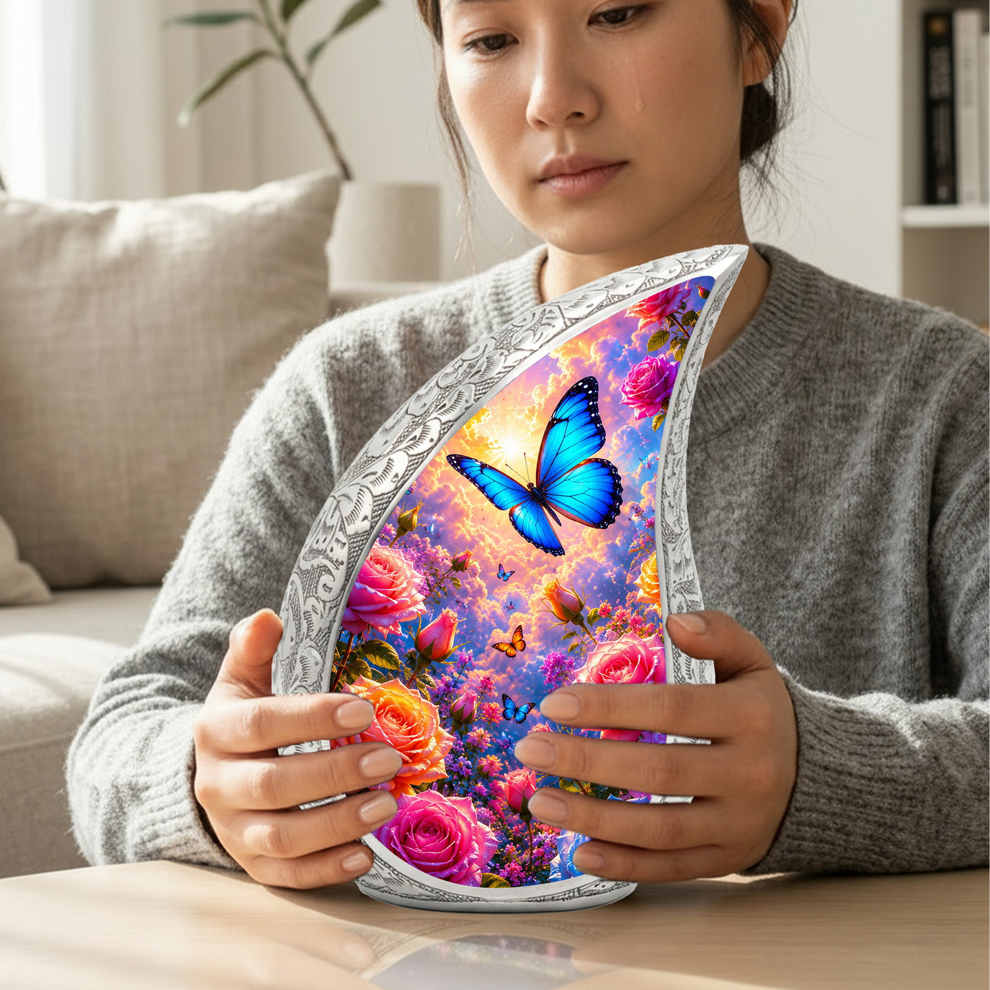 Butterfly Urn for Mom | Beautiful Butterfly Urn for Human Ashes