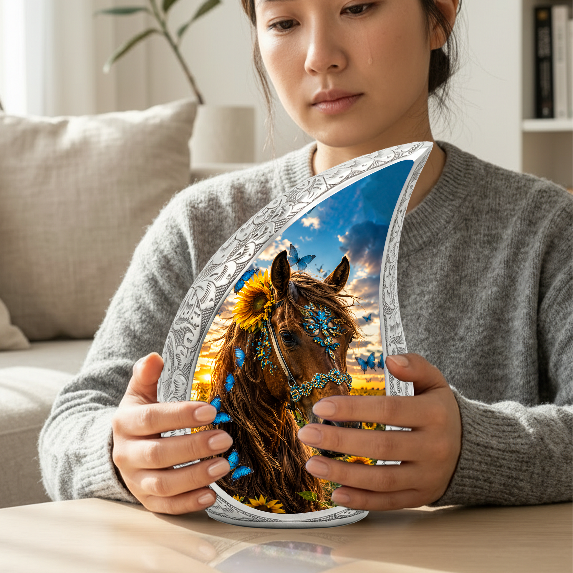 Horse Urn for Human Ashes – Adult Cremation Urn for Horse Lovers