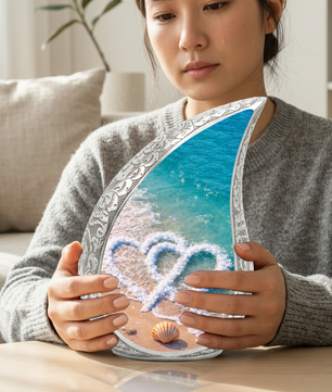 Beach Urns for Human Ashes, Ocean Wave Cremation Urn