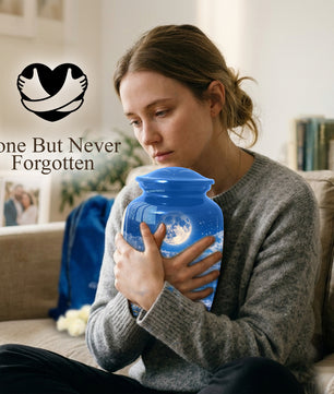 Moonlit Ocean Urn for Mom - Adult Female Cremation Large Urn for Ashes