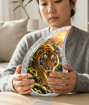 Tiger Cremation Urn for Dad -  Bengal Tiger Memorial Urn for Ashes