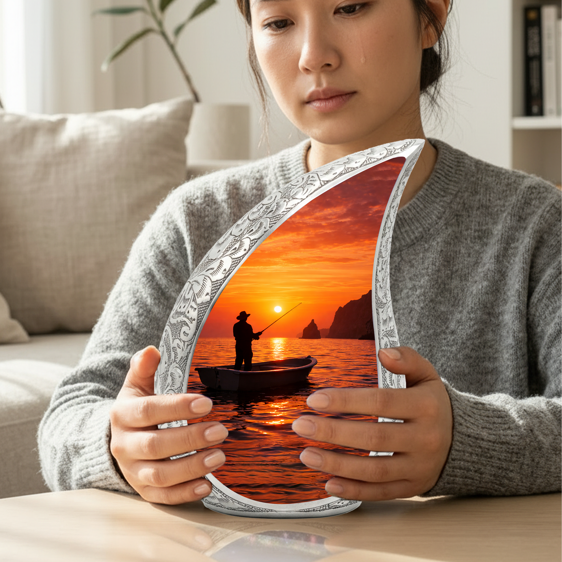 Gone Fishing Urn, Personalized Urn for Dad, Fishing Urns for Human Ashes
