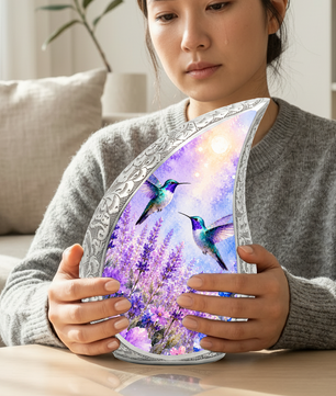 Hummingbird Urn for Adult Ashes | Beautiful Hummingbird Adult Cremation Urn