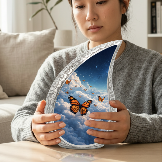 Butterfly Heaven Adult Urn for Human Ashes – Premium Butterfly Heaven Cremation Urn